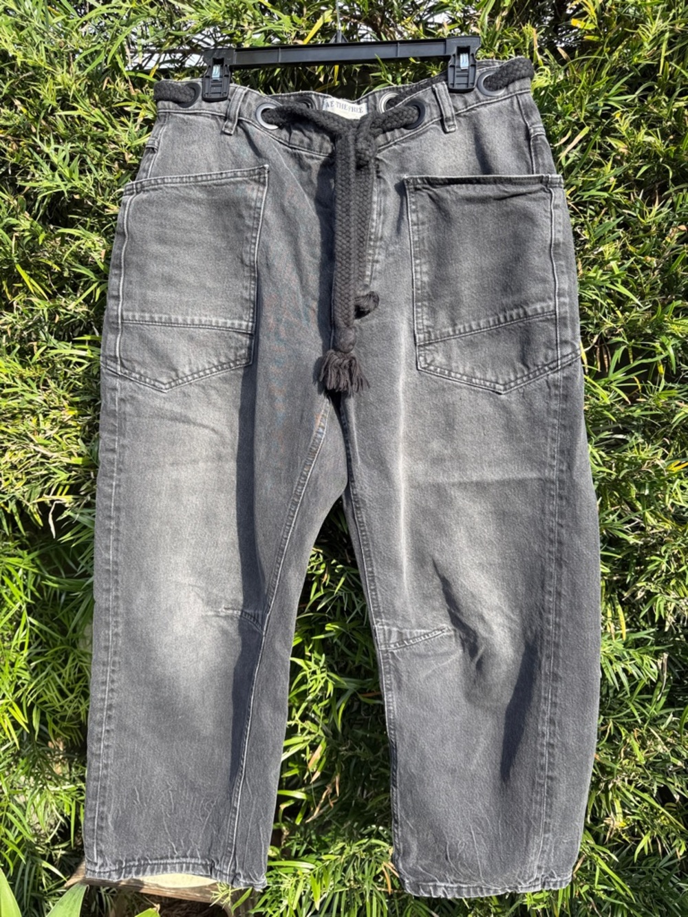 We The Free Black Barrel Jeans